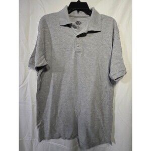 Dickies Men’s Polo Shirt KS5552HG Medium Gray Short Sleeve Cotton Blend